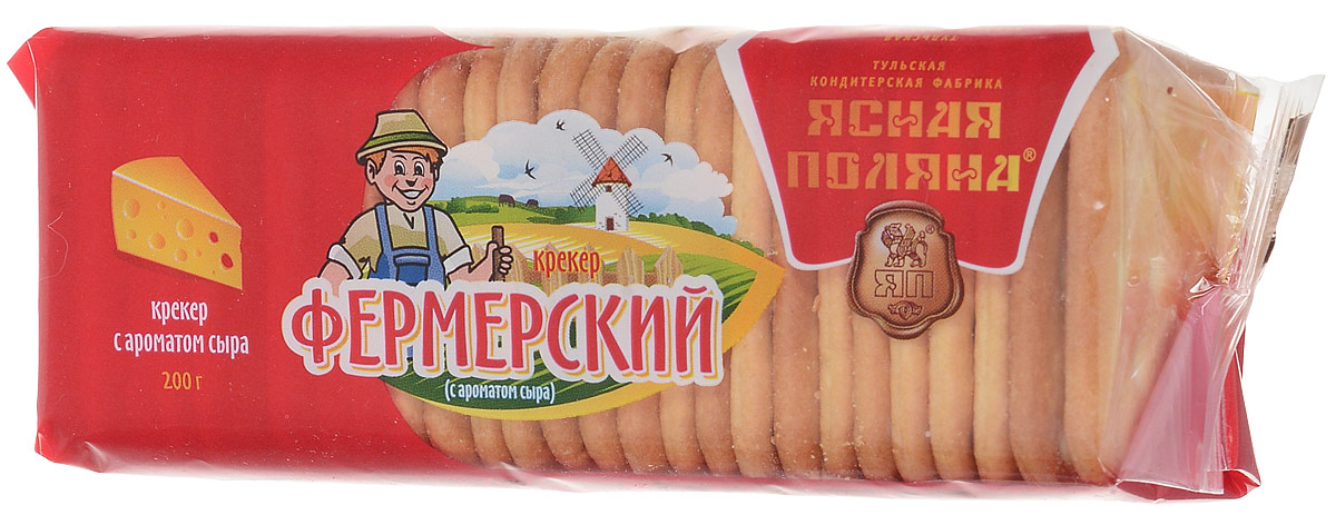 Фермерский крекер с сыром, 200 гЯП06155 Фермерский крекер с сыром, 200 гЯП06155Классический крекер Фермерский может использоваться как основа для бутербродов. Крекер - замена сладкого печенья для людей с повышенным содержанием сахара в крови.