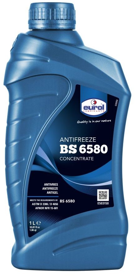 Жидкость охлаждающая EUROL Antifreeze, G-11, 1 лE503150-1l Жидкость охлаждающая EUROL Antifreeze, G-11, 1 лE503150-1lСогласно стандарту BS 6580, для открытых и закрытых систем охлаждения. Антифриз Euro Antifreeze рекомендуется для всех систем охлаждения двигателей внутреннего сгорания (LPG, бензиновые и дизельные) и других систем теплопередачи, как системы центрального отопления. Это однородная, стабильная жидкость на основе моноэтиленгликоля, отвечающая требованиям европейских автопроизводителей. Антифриз Eurol Antifreeze содержит присадки, защищающие от окисления и пенообразования. Благодаря высокой щелочности обеспечивается длительная защита от коррозии. Антифриз Eurol Antifreeze проявляет свои лучшие свойства при концентрации от 25 дo 50 vol.%. Концентрации ниже 65 % неэффективны из-за уменьшенной защиты от мороза. Eurol Antifreeze не повреждает резину, пластик, металлы, аллюминий и сплавы. Продукт не содержит нитрины, амины и фосфаты. Спецификации и одобрения: •BS 6580 •ASTM D 3306 / D 4656 •AFNOR NFR 15-601 •Vol% в воде : 25 30 33 40 50 •Защита...