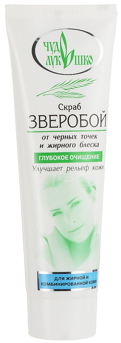 Чудо Лукошко Скраб Зверобой Для жирной комбинированной кожи лица от черных точек и жирного блеска, 100 мл50102 Чудо Лукошко Скраб Зверобой Для жирной комбинированной кожи лица от черных точек и жирного блеска, 100 мл50102Эффективно и бережно очищает кожу лица, восстанавливая ее, стимулирует обновление кожи, придает матовость. Мягкий абразив глубоко очищает поры, удаляя излишние жировые выделения, продукты их распада и загрязнения. Зверобой содержит витамин А, обновляет клетки, уменьшает отеки, предохраняет кожу от старения. Дуб содержит дубильные вещества и танин, обладает вяжущим, ранозаживляющим и противовоспалительным эффектом, регулирует деятельность сальных желез, сужает поры. Чабрец дезинфицирует, подсушивает и снимает раздражение, шелушение и высыпания на коже, восстанавливает здоровый цвет.
