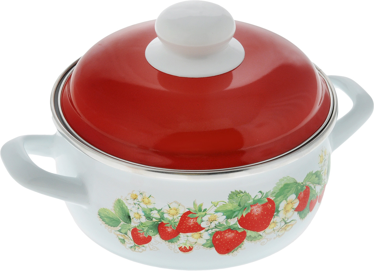 Кастрюля эмалированная Мetrot Клубника, с крышкой, 1,85 л169111 Кастрюля эмалированная Мetrot Клубника, с крышкой, 1,85 л169111Кастрюля Мetrot Клубника выполнена из стали с эмалированным покрытием. Внешние стенки оформлены ярким рисунком с клубникой. Эмалированная посуда инертна и устойчива к пищевым кислотам, не вступает во взаимодействие с продуктами и не искажает их вкусовые качества. Эмалевое покрытие, являясь стекольной массой, не вызывает аллергию и надежно защищает пищу от контакта с металлом. Кроме того, такое покрытие долговечно, оно устойчиво к механическому воздействию, не царапается и не сходит, а стальная основа практически не подвержена механической деформации, благодаря чему срок эксплуатации увеличивается. Кастрюля оснащена удобными ручками. В комплект входит крышка из стали, которая имеет удобную пластиковую ручку. Подходит для всех типов плит, включая галогеновые конфорки и индукционные плиты. Пригодна для посудомоечной машины. Диаметр кастрюли: 17,5 см. Высота стенок кастрюли: 8 см. Диаметр крышки: 16,5 см.