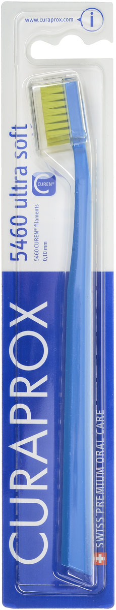 Curaprox CS 5460 Зубная щетка Ultrasoft, d 0,10 мм, цвет: голубойCS5460_голубой Curaprox CS 5460 Зубная щетка Ultrasoft, d 0,10 мм, цвет: голубойCS5460_голубойЩетка предназначена для ежедневного очищения зубов. Щетка содержит 5460 мягких активных щетинок (диаметр 0,10мм) и обеспечивает качественное и нетравматичное удаление зубного налета.