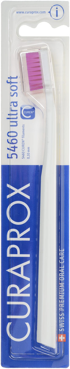 Curaprox CS 5460 Зубная щетка Ultrasoft, d 0,10 мм, цвет: белыйCS5460_белый Curaprox CS 5460 Зубная щетка Ultrasoft, d 0,10 мм, цвет: белыйCS5460_белыйЩетка предназначена для ежедневного очищения зубов. Щетка содержит 5460 мягких активных щетинок (диаметр 0,10мм) и обеспечивает качественное и нетравматичное удаление зубного налета.