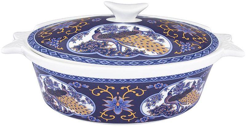 Блюдо для запекания Elan Gallery Павлин синий, с крышкой, 1,4 л181060 Блюдо для запекания Elan Gallery Павлин синий, с крышкой, 1,4 л181060Блюдо для запекания и сервировки украсит Ваш праздничный стол. Размер этого блюда подходит и для подачи горячего, и для приготовления и хранения слоеных салатов. Соберите всю коллекцию предметов сервировки Павлин синий и Ваши гости будут в восторге! Изделие имеет подарочную упаковку, поэтому станет желанным подарком для Ваших близких! Объем 1400 мл.