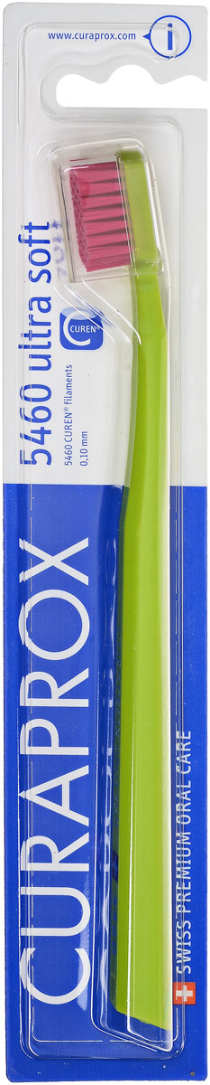 Curaprox CS 5460 Зубная щетка Ultrasoft, d 0,10 мм, цвет: салатовыйCS5460_салатовый Curaprox CS 5460 Зубная щетка Ultrasoft, d 0,10 мм, цвет: салатовыйCS5460_салатовыйЩетка предназначена для ежедневного очищения зубов. Щетка содержит 5460 мягких активных щетинок (диаметр 0,10мм) и обеспечивает качественное и нетравматичное удаление зубного налета.