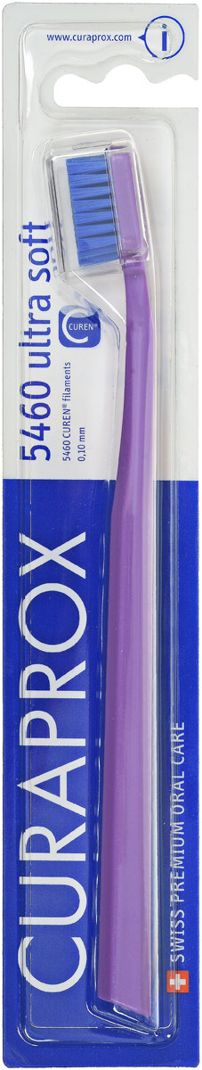Curaprox CS 5460 Зубная щетка Ultrasoft, d 0,10 мм, цвет: сиреневыйCS5460_сиреневый Curaprox CS 5460 Зубная щетка Ultrasoft, d 0,10 мм, цвет: сиреневыйCS5460_сиреневыйЩетка предназначена для ежедневного очищения зубов. Щетка содержит 5460 мягких активных щетинок (диаметр 0,10мм) и обеспечивает качественное и нетравматичное удаление зубного налета.