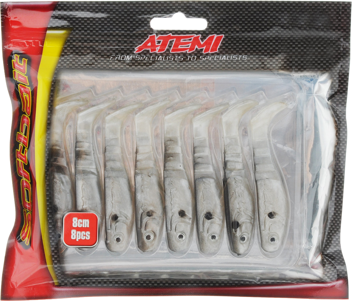 Риппер Atemi, цвет: Pearlmuikku, длина 8 см, 8 штASH103-WBB Риппер Atemi, цвет: Pearlmuikku, длина 8 см, 8 штASH103-WBBРиппер Atemi 8,0см цвет: PEARLMUIKKU Atemi Приманка риппер Atemi 8,0см цвет: PEARLMUIKKU Atemiактивная модель, имеет классическую форму, предназначена для ловли судака, щуки, окуня и других хищных рыб. Модель выполнена из силикона. Приманка визуально стимулирует хищный инстинкт поедателей рыб и толкает их совершать атаки. Такая приманка позволит повысить ваш улов . Активная приманка классической формы для ловли судака, щуки, окуня и других хищных рыб. Материал: силикон. Размер: 8,0 см. Количество штук в упаковке: 8