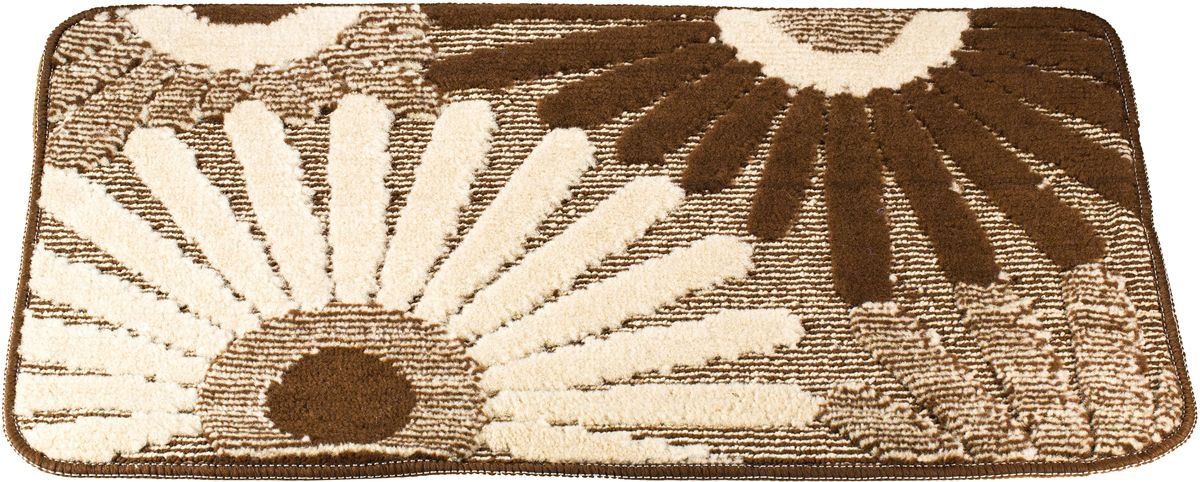 Коврик для ванной Swensa Fiori, цвет: коричневый, 50 х 80 смSWM-1016-BROWN Коврик для ванной Swensa Fiori, цвет: коричневый, 50 х 80 смSWM-1016-BROWNПриятно после водных процедур стать босыми ногами не на холодный кафель, а на мягкую пушистую поверхность. А потому коврик – незаменимый атрибут в ванной комнате. Коврик Fiori с жизнерадостным рисунком в виде соцветий, выполнен в нейтральной природной цветовой гамме, изготовлен из полипропилена – материала, устойчивого к истиранию, долговечного и не боящегося влаги. Изделие быстро сохнет, допускается машинная стирка. Нескользящая подложка обезопасит владельцев от случайных падений.