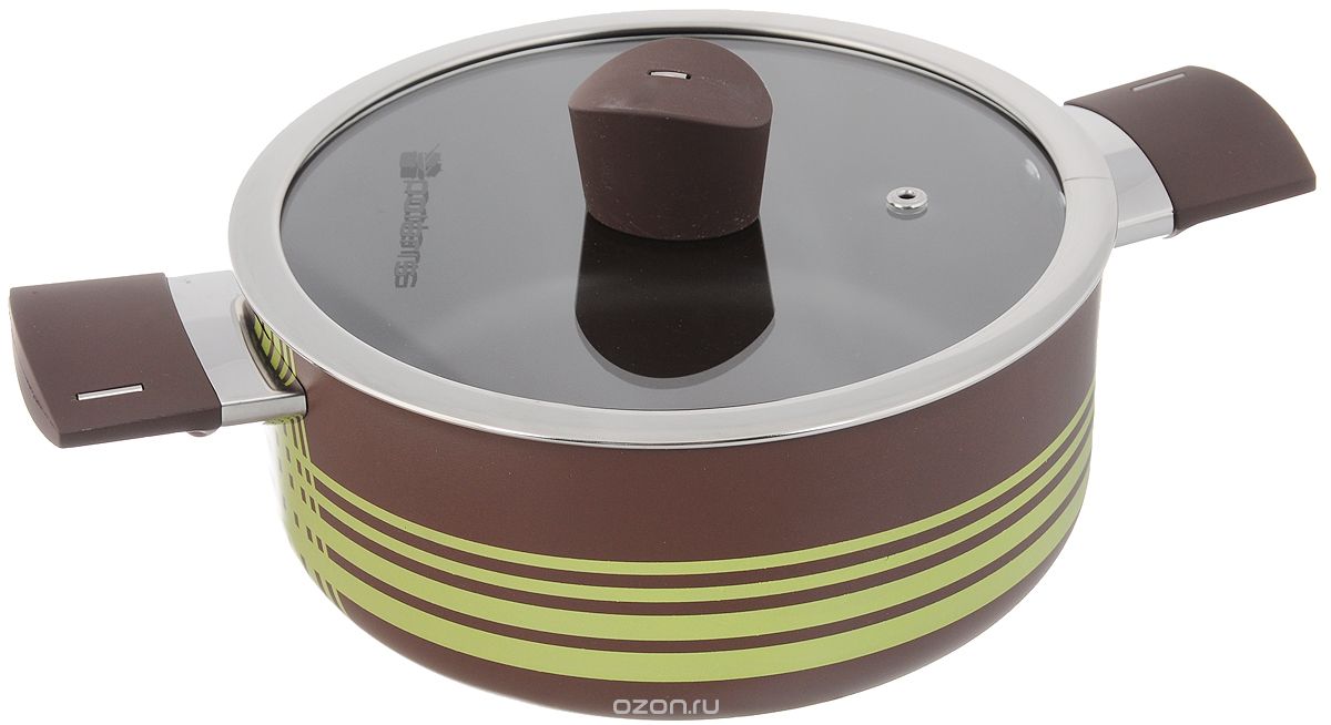 Кастрюля Polaris Allure с крышкой, с антипригарным покрытием, 2,8 л006980 Кастрюля Polaris Allure с крышкой, с антипригарным покрытием, 2,8 л006980Кастрюля Polaris Allure выполнена из литого алюминия и оснащена удобными бакелитовыми ручками с покрытием Soft Touch. Благодаря внутреннему износостойкому антипригарному покрытию пища не пригорает и не прилипает к стенкам. Готовить можно с минимальным количеством масла и жиров. Гладкая поверхность обеспечивает легкость ухода за посудой. Изделие оснащено крышкой из жаропрочного стекла с отверстием для выпуска пара. Посуда равномерно распределяет тепло и обладает высокой устойчивостью к деформации, легкая и практичная в эксплуатации. Подходит для использования на электрических, газовых и стеклокерамических плитах. Не подходит для индукционных плит и для духовых печей. Нельзя мыть в посудомоечной машине. Диаметр кастрюли: 20 см. Высота стенки: 8,5 см. Ширина (с учетом ручек): 31,5 см.