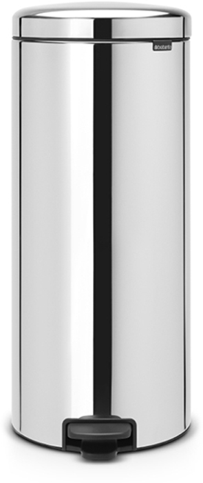 Мусорный бак с педалью Brabantia NewIcon, 30 л. 114762114762 Мусорный бак с педалью Brabantia NewIcon, 30 л. 114762114762Этот высокий вместительный бак с педалью на 30 литров – превосходное решение для большой семьи. Бесшумный – плавное закрывание крышки и необыкновенно мягкий ход педали. Не пропускает запах – плотно прилегающая крышка. Устойчивый – специальное устройство, предотвращающее опрокидывание бака. Не повреждает пол – нескользящее основание. Удобная очистка –съемное внутреннее металлическое ведро. Бак удобно перемещать – специальная ручка в блоке крепления крышки. Всегда опрятный вид – в комплекте идеально подходящие по размеру мешки для мусора PerfectFit (размер D). Сертификат соответствия концепции регенерации Cradle to Cradle. Изготовлен на 40% из переработанных материалов, подлежит вторичной переработке вместе с упаковкойна 98%. 10 лет гарантии и сервисное обслуживание. Brabantia c заботой о вашем доме и планете. Добрые дела сегодня – залог счастливого завтра. Мусорные баки с педалью newIcon не только безупречно красивы, они еще и надежные...