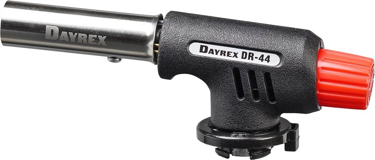Горелка газовая FOCUSray Dayrex-44 1/10/80DAYREX-44 Горелка газовая FOCUSray Dayrex-44 1/10/80DAYREX-44Универсальная газовая горелка. Электронное воспламенение. Температура открытого пламени — 1300°С. Длина открытого пламени — 150 мм. Расход газа - 1,06 г./мин.