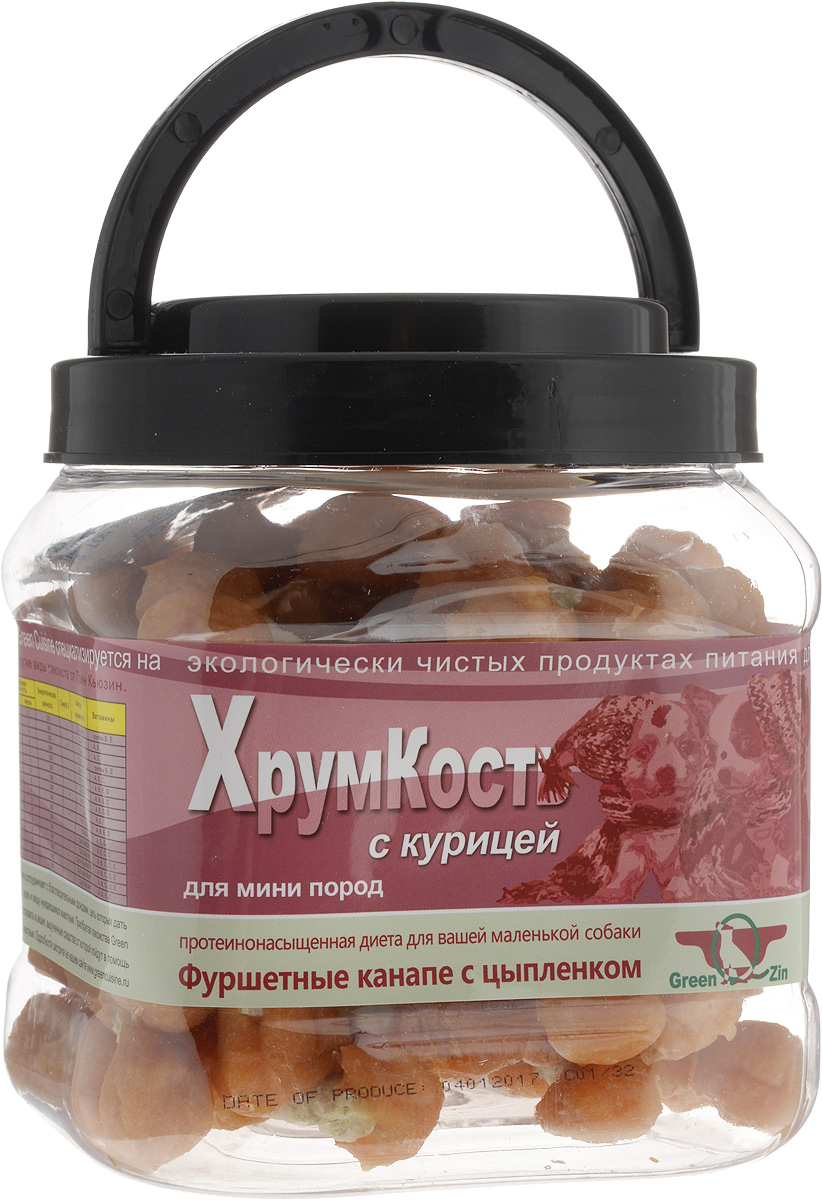 Лакомство для собак GreenQZin Хрумкость, сушеные гантельки с курицей, 750 гСhHr750t Лакомство для собак GreenQZin Хрумкость, сушеные гантельки с курицей, 750 гСhHr750tОчищает и омолаживает кровеносную систему, укрепляет сердечную мышщу. Сильнейшее профилактическое средство против онкологических заболеваний. Источник легкоусвояемого белка для вашей собаки.