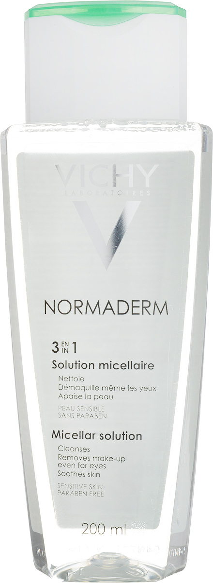 Vichy Мицеллярный Лосьон Normaderm, 200 млM3262100 Vichy Мицеллярный Лосьон Normaderm, 200 млM3262100Тщательно и бережно удаляет все виды загрязнений, макияж и избыток кожного сала. Успокаивает чувствительную кожу. Подходит для снятия макияжа с глаз. Не требует смывания водой.
