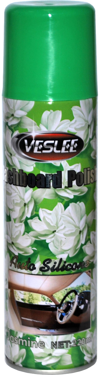 Очиститель-полироль Veslee Жасмин, с силиконом, для пластика, кожи и резины, 220 мл (аэрозоль)VL-17B Очиститель-полироль Veslee Жасмин, с силиконом, для пластика, кожи и резины, 220 мл (аэрозоль)VL-17BПрименяется для ухода за приборной панелью, а также различными пластиковыми, резиновыми и виниловыми элементами салона автомобиля. Удаляет пыль и грязь, пятна и отпечатки пальцев. Образует на поверхности плёнку с пылеотталкивающими свойствами, придаёт поверхности блеск. Защищает от негативного воздействия ультрафиолета и предотвращает появление микротрещин. Обладает свежим ароматом, нейтрализующим неприятные запахи.