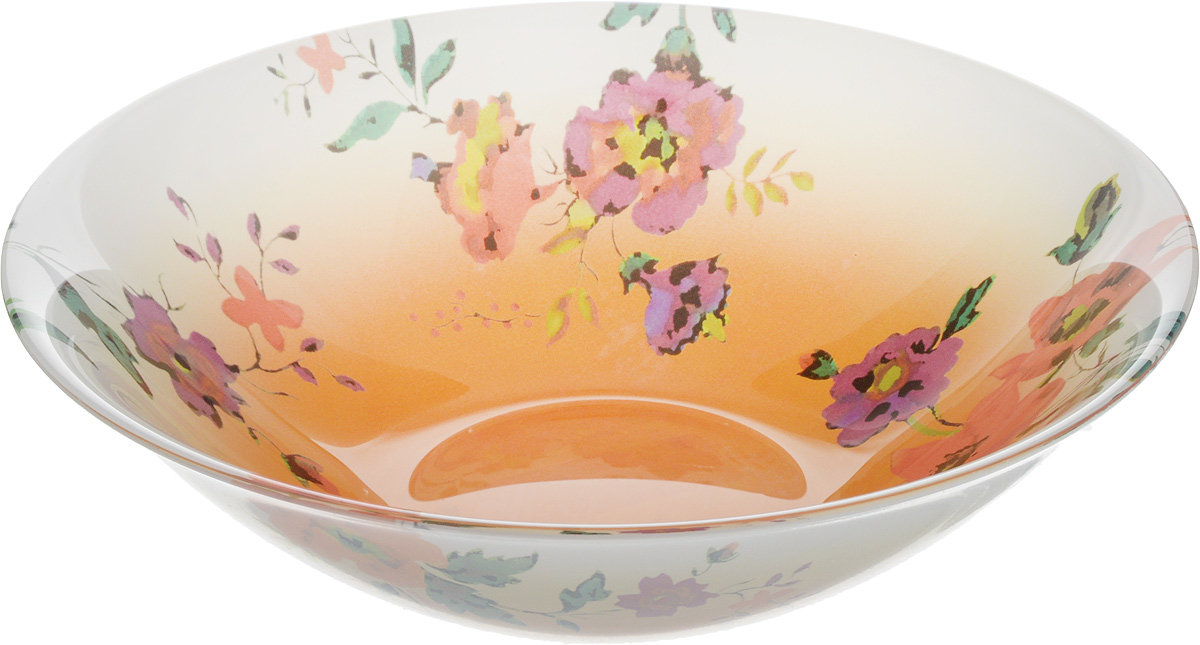 Салатник Luminarc Maritsa Orange, диаметр 16,5 смJ7688 Салатник Luminarc Maritsa Orange, диаметр 16,5 смJ7688Великолепный круглый салатник Luminarc Maritsa Orange, изготовленный из ударопрочного стекла, прекрасно подойдет для подачи различных блюд: закусок, салатов или фруктов. С внутренней стороны изделие оформлено оригинальным цветочным принтом. Такой салатник украсит ваш праздничный или обеденный стол, а оригинальное исполнение понравится любой хозяйке. Бренд Luminarc - это один из лидеров мирового рынка по производству посуды и товаров для дома. В основе процесса изготовления лежит высококачественное сырье, а также строгий контроль качества. Товары для дома Luminarc уважают и ценят во всем мире, а многие эксперты считают данного производителя эталоном совершенства. Диаметр салатника (по верхнему краю): 16,5 см.