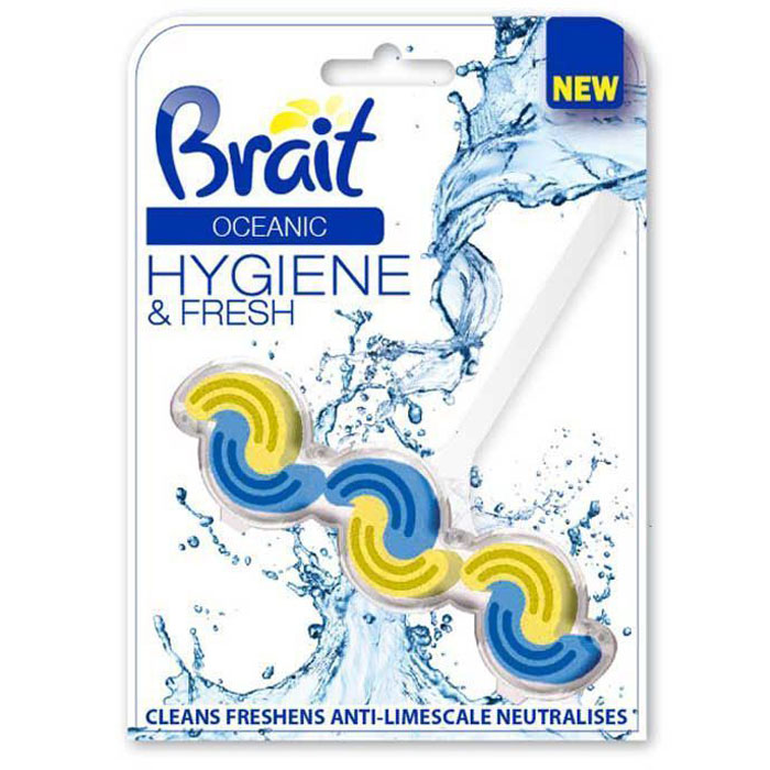 Туалетный блок BRAIT, двухфазный, 1 шт. 171194171194 Туалетный блок BRAIT, двухфазный, 1 шт. 171194171194Туалетный блок Брайт отличается современной формулой, которая: 1. Очищает и удаляет всю грязь. 2. Освежает и устраняет неприятные запахи. 3. Предотвращает накопление отложений и камня. 4. Оставляет длительный и интенсивный аромат.