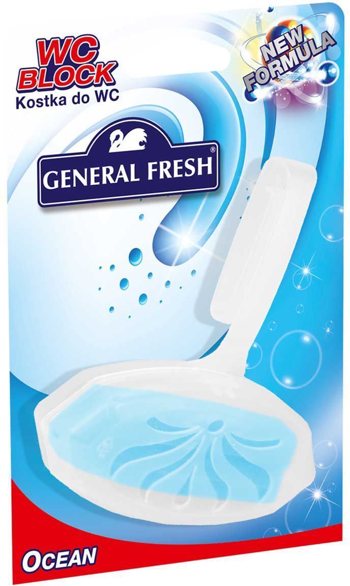 Подвеска для унитазов General Fresh Kostka do WC, на картоне, 1 шт. 512000512000 Подвеска для унитазов General Fresh Kostka do WC, на картоне, 1 шт. 512000512000Моющее и освежающее средство для унитаза длительного действия с различными ароматами. Закрепляется за край унитаза и при каждом смыве моет и дезинфицирует поверхность, ароматизируя воздух. Убивает бактерии, предотвращает образование отложений в труднодоступных местах.