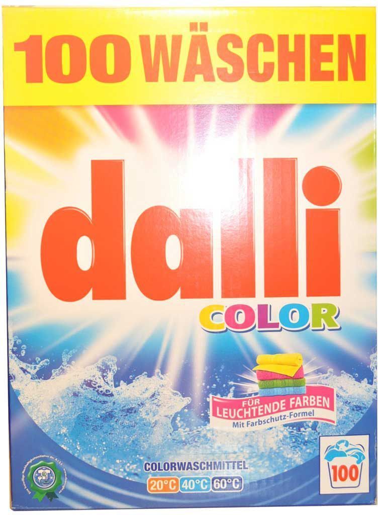 Стиральный порошок Dalli Колор, для цветного белья, на 100 стирок, суперконцентрат, 6,5 кг527946 Стиральный порошок Dalli Колор, для цветного белья, на 100 стирок, суперконцентрат, 6,5 кг527946Концентрированный стиральный порошок для цветных и белых тканей, не требующих отбеливания, с формулой сохранения цвета и защиты волокон, хорошо растворяется, не требуется замачивания. Не содержит фосфатов, не требует дополнительных средств от извести. Температура стирки 30 - 60 С. Применение: дозировка: нормальное загрязнение, средняя вода - 85 мл (70 г), ручная стирка - 30 мл на 10 л воды. Состав: менее 30% цеолит, 5-15% неанионные тензиды, анионные тензиды, более 5% фосфанаты, полукарбоксилаты.