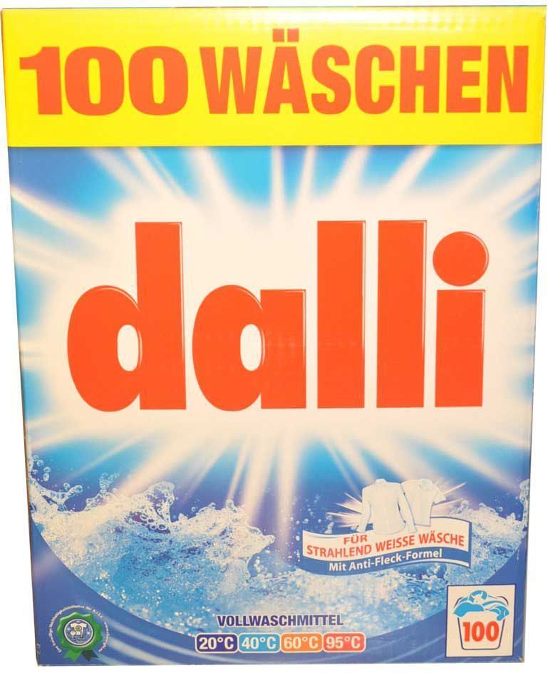 Стиральный порошок Dalli, универсальный, на 100 стирок, суперконцентрат, 6,5 кг527960 Стиральный порошок Dalli, универсальный, на 100 стирок, суперконцентрат, 6,5 кг527960Концентрированный стиральный порошок с активной формулой и с OXI-эффектом, устраняет застарелые пятна даже при низких температурах, хорошо растворяется, не требуется замачивания. Дополнительные средства от извести не требуются. Температура стирки 20 - 95 С. Применение: дозировка: нормальное загрязнение, средняя вода - 85 мл (70 г), ручная стирка - 30 мл на 10 л воды. Состав: менее 30% цеолит, 5-15% неанионные тензиды, анионные тензиды,отбеливатель на кислородной основе, более 5% фосфанаты, полукарбоксилаты.