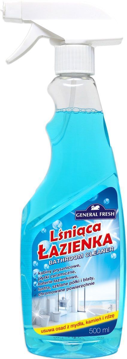 Жидкость General Fresh, для мытья душевых кабин, 500 мл571600 Жидкость General Fresh, для мытья душевых кабин, 500 мл571600Жидкость предназначена для чистки ванной комнаты, быстро и эффективно очищает самые трудные для удаления пятна и грязь. Жидкость также может использоваться для мытья поверхностей из нержавеющей стали (батарей в ванной комнате), керамической плитки, стеклянных полок, столешниц из оргстекла и других гладких поверхностей.