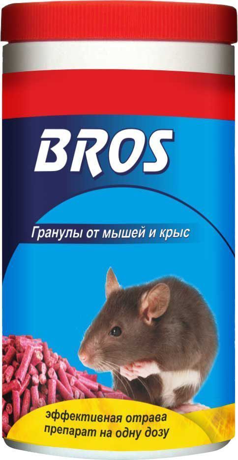 Гранулы от крыс и мышей BROS, банка с дозатором, 250 г700141 Гранулы от крыс и мышей BROS, банка с дозатором, 250 г700141BROS Гранулы от крыс и мышей (банка с дозатором). Высокую эффективность препарата обеспечивают: 1-пищевая привлекательность для грызунов 2-замедленное действие, 4 - 5 дней после подачи, приводит к тому, что грызуны не ассоциируют отраву с гибелью других особей. 3-Примененные мумифицирующие вещества замедляют разложение мертвых особей. 250 гр. Приманка в виде гранул для борьбы с серыми крысами и домовыми мышами. Высокая эффективность препарата связана с привлекательностью запаха и вкуса приманки для грызунов; медленным действием препарата, проявляющимся в течение 4-5 дней с момента применения средства, гарантирующим то, что грызуны не связывают гибель сородичей с потреблением отравы. Средство имеет бальзамирующие свойства и содержит вещество, предотвращающее случайное проглатывание людьми и домашними животными. Применение: Средство в виде готовой приманки, независимо от вида грызунов, поместить по 10 - 20 г в сухих местах в небольшие емкости (лотки, коробки,...