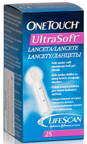 Ланцеты OneTouch Ultra Soft, 25 шт141 Ланцеты OneTouch Ultra Soft, 25 шт141Ланцеты (25 штук) фирмы Джонсон и Джонсон. Предназначены для автопрокалывателя UltraSoft. Тем не менее, благодаря квадратному основанию эти ланцеты совместимы с большинством подобных устройств.