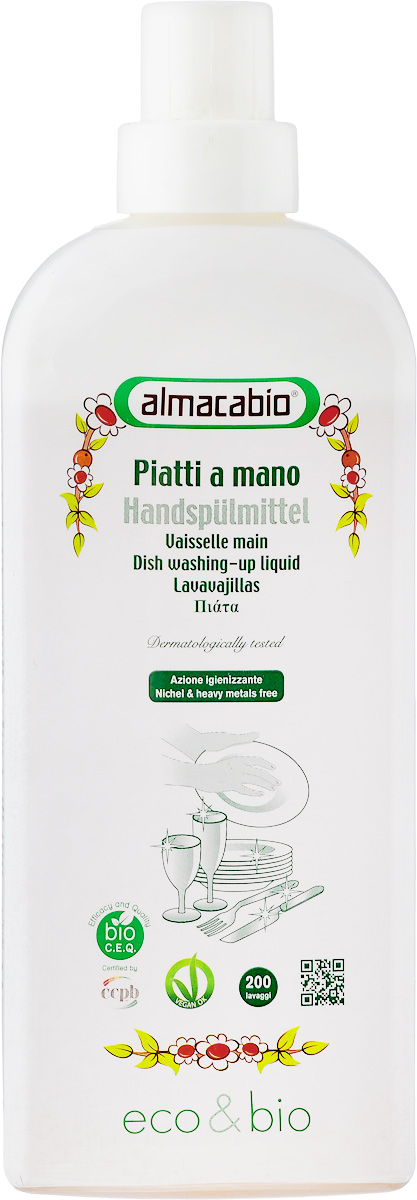 Средство для мытья посуды Almacabio Dish Washing-Up Liquid, 1 л15046 Средство для мытья посуды Almacabio Dish Washing-Up Liquid, 1 л15046Средство Almacabio Dish Washing-Up Liquid идеально подходит для мытья всех видов посуды: стеклянной, фарфоровой, эмалированной, керамической, из нержавеющей стали, алюминиевой, пластиковой. Удаляет все виды остатков пищи, устраняет запахи и дезинфицирует. Содержит растительный глицерин. Нейтральный PH фактор, глубокое обезжиривание, не содержит синтетических отдушек. Защищает кожу рук, смягчает и увлажняет. Не оставляет следов после высыхания. Не содержит фосфор, фосфаты, ферменты и ингредиенты природного происхождения. Товар сертифицирован.