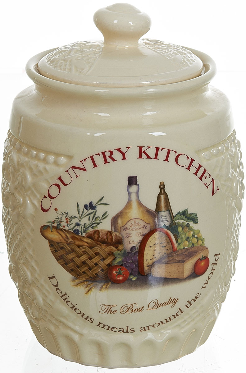 Банка для сыпучих продуктов Polystar Country Kitchen, 1 лL0210043 Банка для сыпучих продуктов Polystar Country Kitchen, 1 лL0210043Банка для сыпучих продуктов Country Kitchen изготовлена из прочной керамики, закрывается крышкой. Банка прекрасно подойдет для хранения различных сыпучих продуктов: чая, кофе, сахара, круп и многого другого. Изящная емкость не только поможет хранить разнообразные сыпучие продукты, но и стильно дополнит интерьер кухни.
