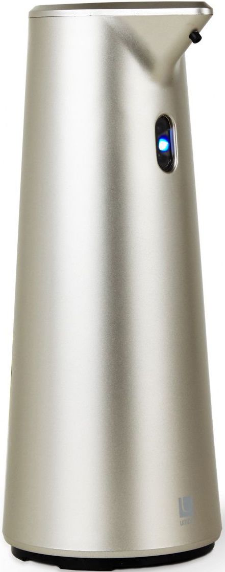 Диспенсер для мыла Umbra Finch, сенсорный, цвет: никель, 18,8 х 9,5 х 9,5 см330301-410 Диспенсер для мыла Umbra Finch, сенсорный, цвет: никель, 18,8 х 9,5 х 9,5 см330301-410Диспенсер из литого пластика с автоматическим сенсорным дозатором. Для получения порции жидкого мыла, средства для мытья посуды или лосьона достаточно просто поднести к дозатору руки: жидкость будет подана автоматически. Широкое горлышко облегчает процесс наполнения емкости. Дозатор оснащен прозрачным окошком — индикатором уровня жидкости. Работает от 4 стандартных батареек AAA (не входят в комплект) Объём 295 мл Дизайн: Alan Wisniewski
