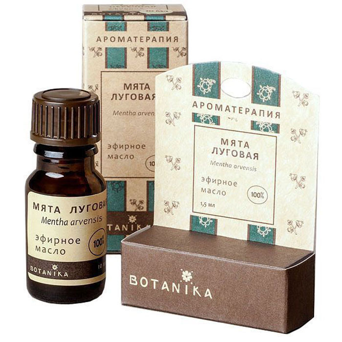Botanika эфирное масло Мята луговая, 10 мл00009390 Botanika эфирное масло Мята луговая, 10 мл00009390Мятно-камфорная серия. Эфирное масло луговой мяты обладает характерным резким сладковатым, свежим, сочным, зеленым травяным бодрящим и холодящим ароматом. Масло мяты вызывает характерный охлаждающий эффект на коже.