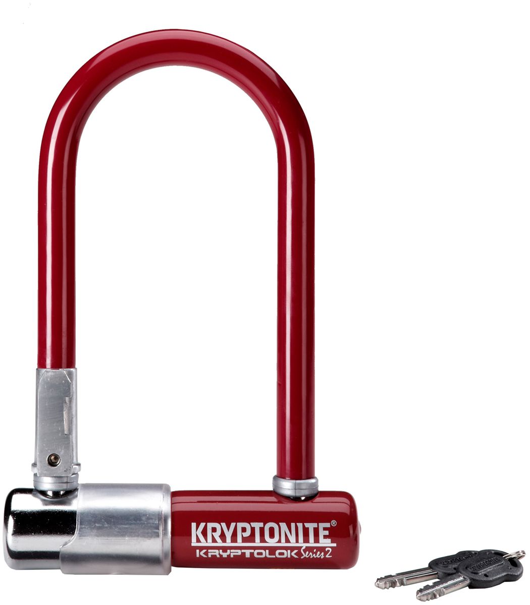 Замок велосипедный Kryptonite U-locks KryptoLok Series 2 Mini-7, цвет: бордовый0720018001522 Замок велосипедный Kryptonite U-locks KryptoLok Series 2 Mini-7, цвет: бордовый0720018001522Велозамок Kryptonite Kryptolok series 2 Mini-7 Orange — компактный размер, надёжность и яркая цветовая гамма. Уникальный набор ключей, 13-ти миллиметровая дужка и двойная конструкция засова гарантированно не поддадутся кусачкам и взлому. Благодаря своим габаритам, u-lock легко возить с собой в сумке или за ремнем. - 13 мм закаленная стальная скоба - Система Transit Flex Frame-U для крепления к раме байка - Виниловое покрытие, не оставляющее царапин на раме - Защита от стука и шума - Защита от пыли и влаги - В комплекте идет 2 ключа - Программа Key Safe (возможность заказа нового ключа) - Silver Sold Secure (классификация надежности замков в Европе) - Уровень защиты 6 из 10 Диаметр дуги замка: 13 мм Размеры замка: 8,2 х 17 см Вес модели: 1,11 кг.
