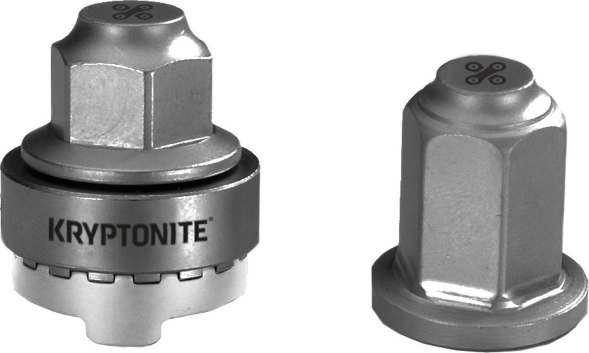 Ñèñòåìà áëîêèðîâêè ýêñöåíòðèêà Kryptonite Security WheelNutz M10, ñåðûé0720018001775 Ñèñòåìà áëîêèðîâêè ýêñöåíòðèêà Kryptonite Security WheelNutz M10, ñåðûé0720018001775Ñèñòåìà áëîêèðîâêè ýêñöåíòðèêà, êîòîðàÿ êðåïèòñÿ ê ïåðåäíåìó êîëåñó. - Ïðîñòàÿ óñòàíîâêà - òðåáóåòñÿ òîëüêî 15- ìèëëèìåòðîâûé êëþ÷ (êëþ÷ â êîìïëåêòå íå èäåò). - WheelNutz îáåñïå÷èâàåò âíóòðåííþþ ôóíêöèþ áëîêèðîâêè è ìîæåò áûòü ñíÿò, åñëè òîëüêî ïåðåâåðíóòü âåëîñèïåä íà 180 ãðàäóñîâ. - Èñïîëüçóéòå â êîìïëåêòå ñ çàìêîì Messenger Mini, ÷òîáû ïîëíîñòüþ çàáëîêèðîâàòü âåëîñèïåä. - Ñïåöèàëüíîå ïîêðûòèå çàùèùàåò îò êîððîçèè. - Ðàçìåð ðåçüáû - Ì10