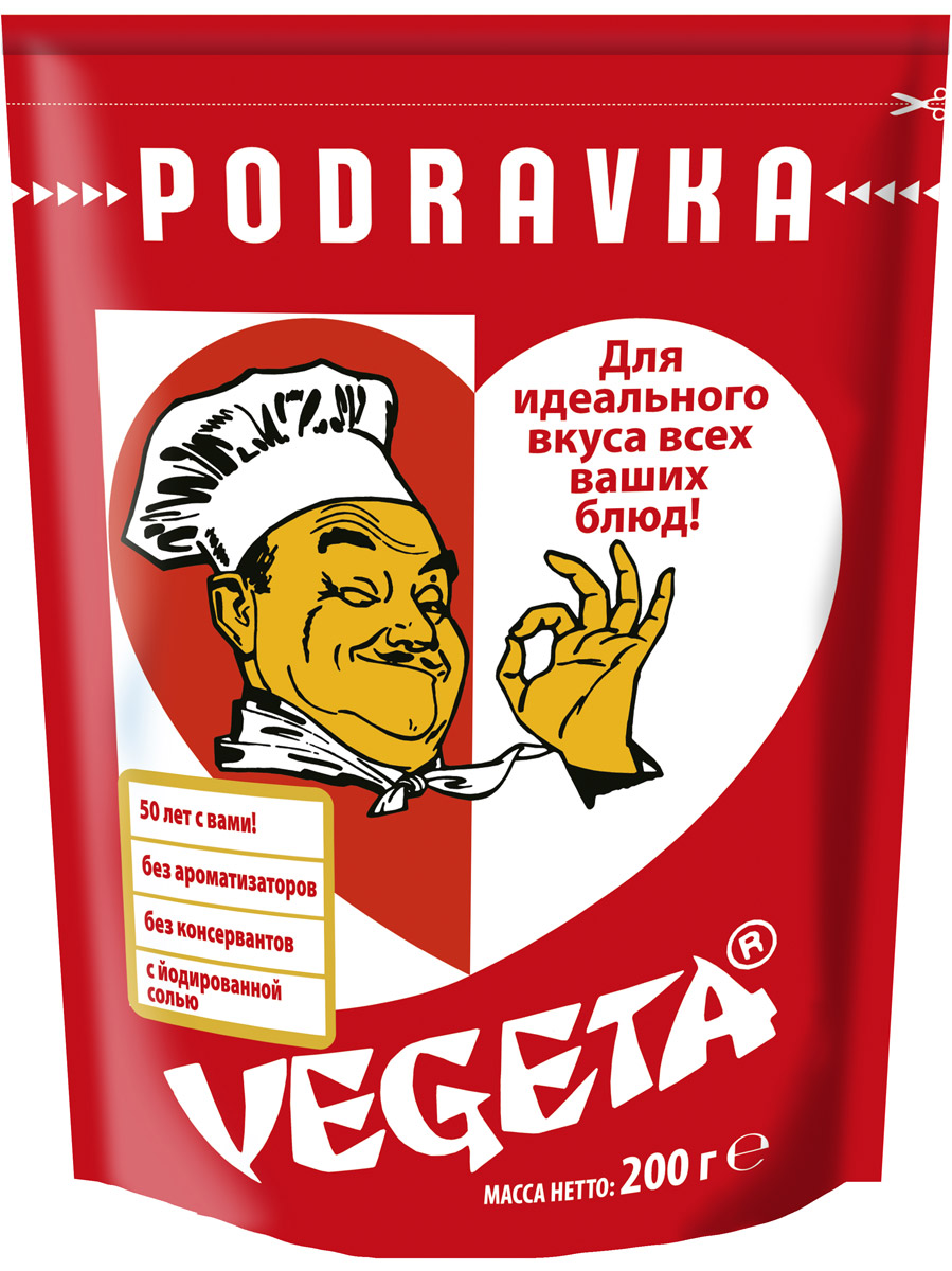 Vegeta универсальная приправа с овощами, 200 г3110086 Vegeta универсальная приправа с овощами, 200 г3110086Надежный спутник ваших кулинарных приключений уже более 50 лет. Приправа Vegeta продолжает оставаться одним из самых известных хорватских продуктов, без которого практически невозможно представить себе приготовление пищи. Область применения этой комбинации сушеных овощей и специй не ограничена: это и овощи, и мясо, и гарниры, и все, что угодно на гриле, и минималистские блюда, и блюда из сложных деликатесов - одной чайной ложки приправы Vegeta всегда достаточно, чтобы почувствовать тонкую разницу. Поэтому, готовя еду, дайте свободу своей фантазии и наслаждайтесь - еще много новых комбинаций приправы Vegeta ждет встречи с вами! Универсальное применение для всех несладких блюд.