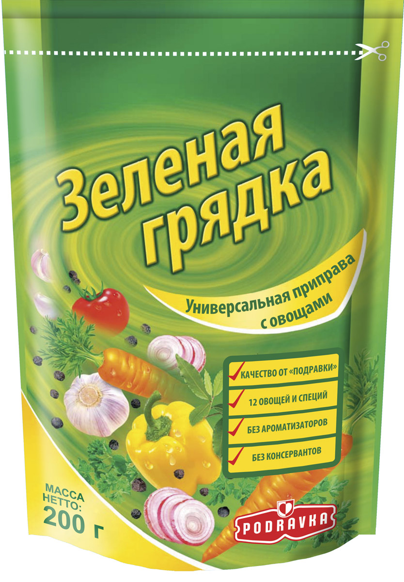 Podravka Зеленая грядка универсальная приправа с овощами, 200 г3200003 Podravka Зеленая грядка универсальная приправа с овощами, 200 г3200003Универсальная приправа с овощами Podravka Зеленая грядка содержит комбинацию нескольких видов специй и сушеных овощей, благодаря чему подчеркивает аромат главных компонентов блюда и делает его вкус богаче. Уважаемые клиенты! Обращаем ваше внимание, что полный перечень состава продукта представлен на дополнительном изображении.