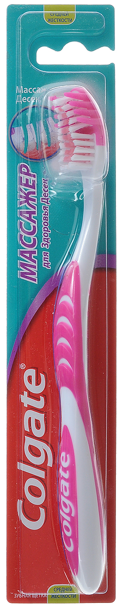 Colgate Зубная щетка Массажер, средняя жесткость, цвет: фуксияFCN20009_фуксия Colgate Зубная щетка Массажер, средняя жесткость, цвет: фуксияFCN20009_фуксияЗубная щетка Colgate Массажер специально разработана для эффективного удаления зубного налета и массажа десен. Уникальная гибкая головка щетки позволяет адаптироваться к контурам ваших зубов. Разноуровневые щетинки позволяют эффективно удалять налет и остатки пищи из межзубных промежутков. Мягкие резиновые щетинки нежно массируют десны, стимулируя кровообращение. Характеристики: Материал: нейлоновые волокна, полипропилен, мягкая резина. Длина щетки: 18,5 см.