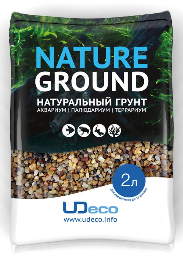 Грунт для аквариума UDeco Желтый гравий, натуральный, 3-5 мм, 2 лUDC410542 Грунт для аквариума UDeco Желтый гравий, натуральный, 3-5 мм, 2 лUDC410542Натуральный грунт UDeco Желтый гравий предназначен специально для оформления аквариумов, палюдариумов и террариумов. Изделие готово к применению. Грунт UDeco порадует начинающих любителей природы и самых придирчивых дизайнеров, стремящихся к созданию нового, оригинального. Такая декорация придутся по вкусу и обитателям аквариумов и террариумов, которые ещё больше приблизятся к природной среде обитания. Необходимое количество грунта рассчитывается по формуле: длина аквариума х ширина аквариума х толщина слоя грунта. Предназначен для аквариумов от 25 литров. Фракция: 3-5 мм. Объем: 2 л.