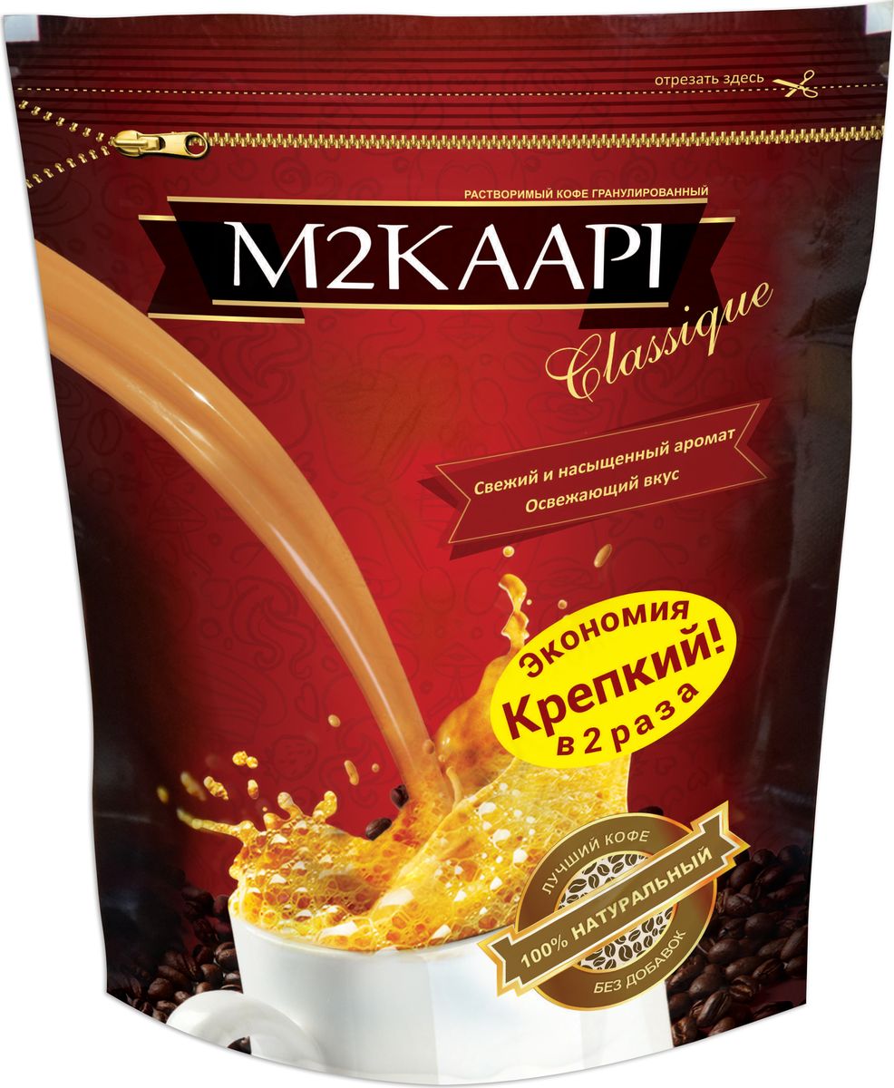 M2Kaapi кофе растворимый гранулированный, 100 г (пакет)УТ19 M2Kaapi кофе растворимый гранулированный, 100 г (пакет)УТ19100% натуральный кофе растворимый гранулированный M2Kaapi. Кофе не содержит искусственных добавок и ароматизаторов, содержит 3,77 % кофеина.