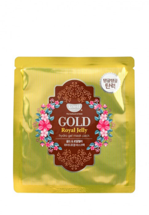 Koelf Маска для лица гидрогелевая с золотом и маточным молочком Gold & Royal Jelly Mask, 30 гр802551 Koelf Маска для лица гидрогелевая с золотом и маточным молочком Gold & Royal Jelly Mask, 30 гр802551Гидрогелевая маска с натуральным экстрактом пчелиного маточного молочка и коллоидным золотом. Гидрогель - это желеобразная вода, которая плотнее прилегает к коже и поступление активных веществ происходит быстрее нежели чем через тканевые маски. Многофункциональная гидрогелевая маска для лица пропитана эссенцией, которая реагирует на температуру кожи, расстворяется и проникает в глубокие слои дермы, устраняя мимические морщины. В состав масок входит пчелиное маточное молочко, которое оказывает омолаживающее (повышает эластичность, ускоряет обменные процессы клеток, повышает клеточный иммунитет), смягчающее и укрепляюще действия. Компонент коллоидное золото 24К обеспечивает здоровый, сияющий и ровный тон коже. Гиалуроновая кислота насыщает кожу коллагеном, чтобы поддерживать ее водный баланс. Нежный аромат лаванды успокаивает душу и тело, а также устраняет следы усталости с чувствительной кожи.