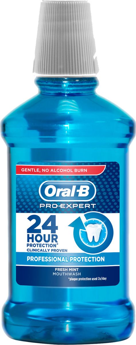 Oral-B ополаскиватель для полости рта Professional Protection Свежая Мята 250 млORL-81570771 Oral-B ополаскиватель для полости рта Professional Protection Свежая Мята 250 млORL-81570771Ополаскиватель для полости рта Pro-Expert обеспечивает мягкое воздействие и клинически доказанную защиту на 24 часа (при использовании дважды в день). Обладает следующими эффектами: уничтожает бактерии, помогает предотвращать кариес, защитить от проблем с деснами, очищает даже в труднодоступных местах, борется с образованием налета и освежает дыхание. Не содержит спирт, обладает мягким действием и вкусом свежей мяты.