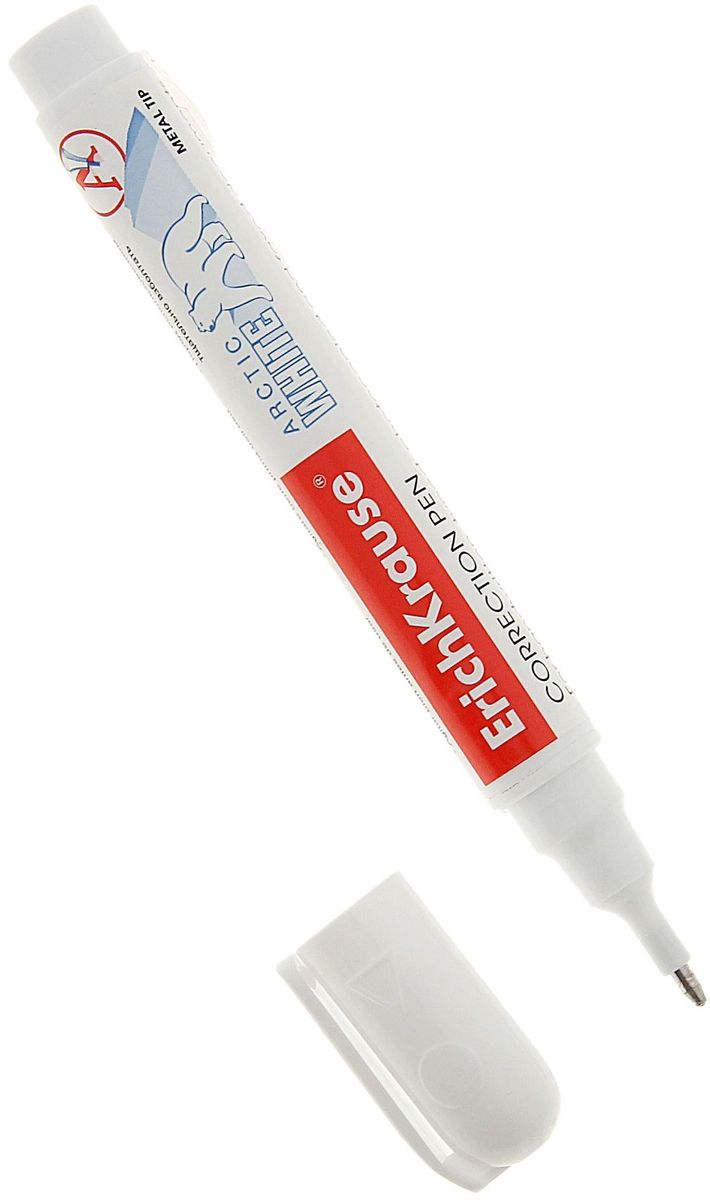 Erich Krause Ручка-корректор Arctic White 5 мл789659 Erich Krause Ручка-корректор Arctic White 5 мл789659Шариковый корректор с наконечником из металлокерамики. Уникальная система подкачки обеспечивает непрерывность линии без надавливания на корпус.