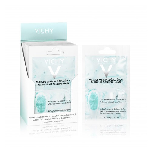 VICHY Успокаивающая маска саше 2х6млM9116300 VICHY Успокаивающая маска саше 2х6млM9116300Успокаивающая маска быстро снимает раздражение и покраснения благодаря Ниацинамиду (Витамин В3). Успокоенная кожа интенсивно увлажнена за счет входящего в состав глицерина. Обладает охлаждающим эффектом и восстанавливает минеральный баланс кожи.