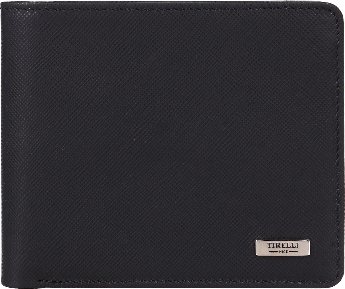 Портмоне мужское Tirelli, цвет: черный. 15-315-0415-315-04 Портмоне мужское Tirelli, цвет: черный. 15-315-0415-315-04Мужское портмоне от Tirelli выполнено из натуральной кожи. Внутри у модели два отдела для купюр, три кармашка для пластиковых карт, один скрытый карман, отделение с пластиковым окном.