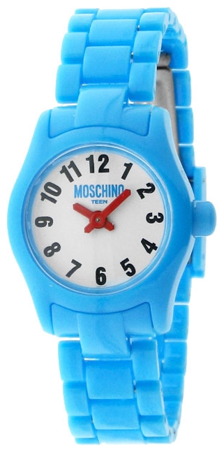 Наручные часы для девочки Moschino Teen, цвет: голубой. MW0326MW0326 Наручные часы для девочки Moschino Teen, цвет: голубой. MW0326MW0326Наручные часы Moschino, кварцевые, корпус из пластика