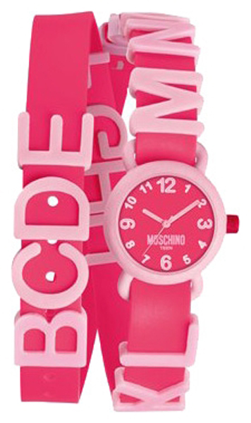 Наручные часы для девочки Moschino, цвет: розовый. MW0327MW0327 Наручные часы для девочки Moschino, цвет: розовый. MW0327MW0327Наручные часы Moschino, кварцевые, корпус из пластика