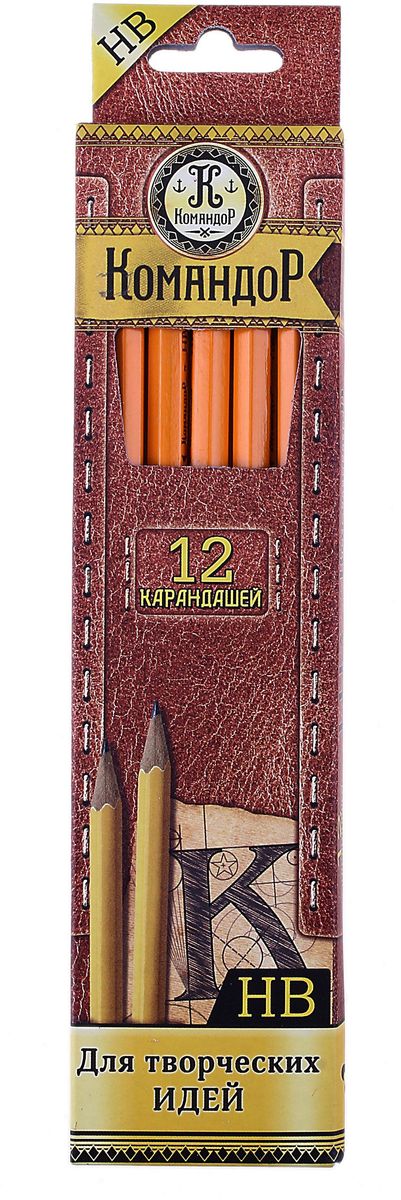 Командор Набор карандашей чернографитных Командор Классик с ластиком HB 12 шт613578 Командор Набор карандашей чернографитных Командор Классик с ластиком HB 12 шт613578Простые чернографитные карандаши – основа любого начинания. Что бы вы ни делали – рисунки, наброски, пометки – карандаш здесь становится незаменимым инструментом. Очень важно чтобы грифель был качественный, не оставлял неряшливых и неопрятных следов, не пачкал руки и не ломался. Набор карандашей чернографитных с ластиками 12шт НВ Классик дерево – прекрасное сочетание выгодной цены и высочайшего качества. Прочный графитовый стержень не ломается и не крошится, а деревянный корпус легко затачивается.