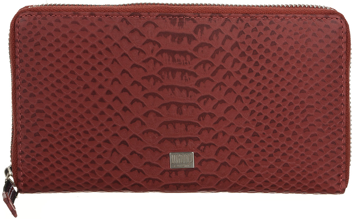 Портмоне женское Mano, цвет: красный. 20151 Croco20151 croco red Портмоне женское Mano, цвет: красный. 20151 Croco20151 croco redПортмоне женское Mano выполнено из натуральной кожи. Модель закрывается на молнию по периметру внутри три отдела для купюр, отделение для мелочи на молнии, сетчатое отделение, карман для документов, восемь кармашков для пластиковых карт.