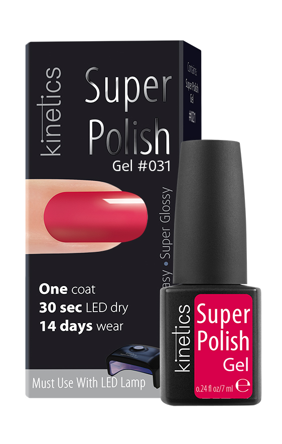 Kinetics Однофазный гель-лак Super Polish, 7 мл, тон 031KGSP031 Kinetics Однофазный гель-лак Super Polish, 7 мл, тон 031KGSP031Однофазный гель-лак работает быстрее, чем любой лак или гель-лак. Вся процедура нанесения с сушкой - около 10 мин. Не требует базового и верхнего покрытия. Наносится как обычный лак для ногтей - в один простой шаг. Полимеризуется 30 секунд в LED-лампе или 2 минуты в UV-лампе. Ногти выглядят натурально и без лишнего объема. Экономит время и бюджет. Достаточно 10 минут для создания маникюра с Super Polish стойкостью до 14 дней! Идеальное снятие, не повреждает ногти.