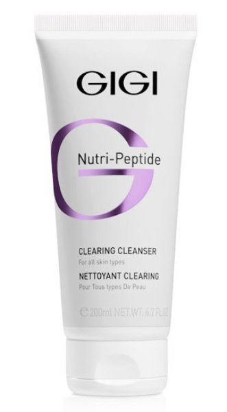 GIGI Пептидный очищающий гель Nutri-Peptide Clearing Cleanser, 200 млgi11500 GIGI Пептидный очищающий гель Nutri-Peptide Clearing Cleanser, 200 млgi11500Нежно и эффективно удаляет Для всех типов кожи виды загрязнений, остатки косметики и кожный жир. Мягко очищает и освежает, не создавая ощущения сухости. Подходит для Для всех типов кожи. Укрепляет защитный липидный барьер. Подходит как для домашнего использования так и в качестве очищающего средства перед процедурами в салоне. Активные ингредиенты: X50 PHOTOGLOW, лимонная кислота, глицерин, аллантоин.