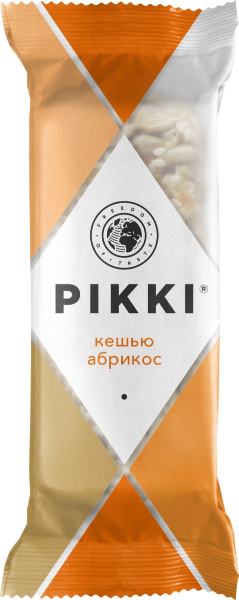 Pikki Кешью-Абрикос батончик орехово-фруктовый, 35 гУТ040810396 Pikki Кешью-Абрикос батончик орехово-фруктовый, 35 гУТ040810396Полезные снеки из орехов, злаков и сухофруктов для быстрого перекуса.