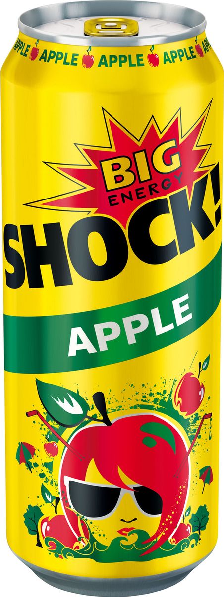 Bigshock! Apple энергетический напиток, 0,5 лУТ040810369 Bigshock! Apple энергетический напиток, 0,5 лУТ040810369Bigshock! - энергия со вкусом. Освежающий ароматный напиток, содержащий натуральный кофеин, таурин, витамины и 10% фруктового сока. Умеренная газация. Долгое послевкусие. Неподражаемый вкус. Взбудораживающий эффект. Снимает усталость и освежает внимание. Подходит для увеличения физической активности. Употреблять охлажденным! Хранить в сухих, чистых помещениях при относительной влажности воздуха не более 75%. При температуре от 0`С до +20`С
