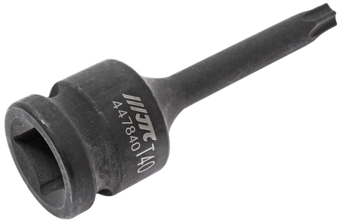 JTC Головка торцевая ударная TORX 1/2 х T40, длина 78 мм. JTC-447840JTC-447840 JTC Головка торцевая ударная TORX 1/2 х T40, длина 78 мм. JTC-447840JTC-447840Материал: SNCM 8660. Размер: TORX 1/2хT40. Общая длина: 78 мм. Габаритные размеры: 78/25/25 мм. (Д/Ш/В) Вес: 80 г. Размер Усилие max., lb-in Усилие max., Н·м T1 0,85 0,097 T2 1,25 0,141 T3 2,25 0,254 T4 3,30 0,373 T5 4,60 0,51 T6 8,00 0,90 T7 15,00 1,70 T8 23,00 2,60 T9 30,00 3,39 ...